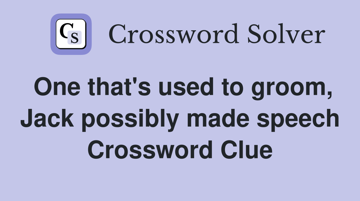 made a speech to crossword clue